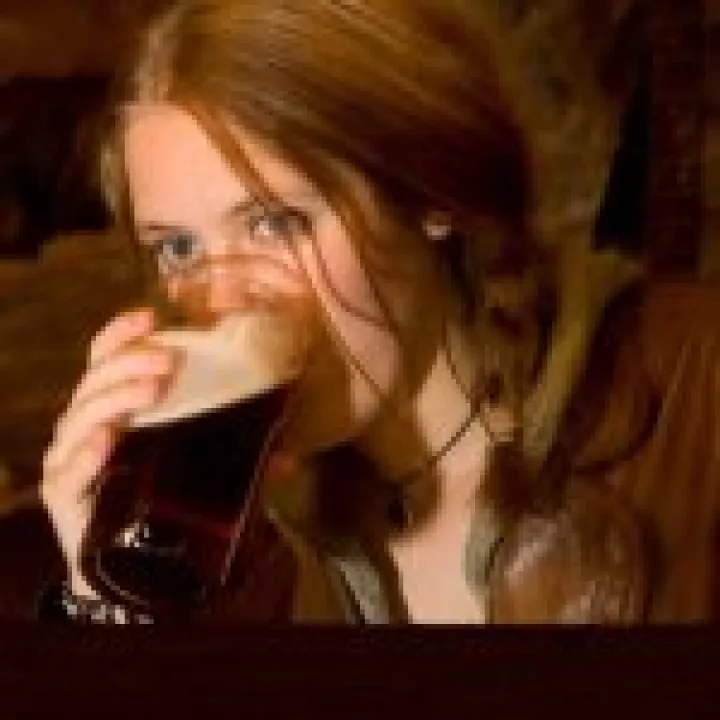Woman-drinking-real-ale 2