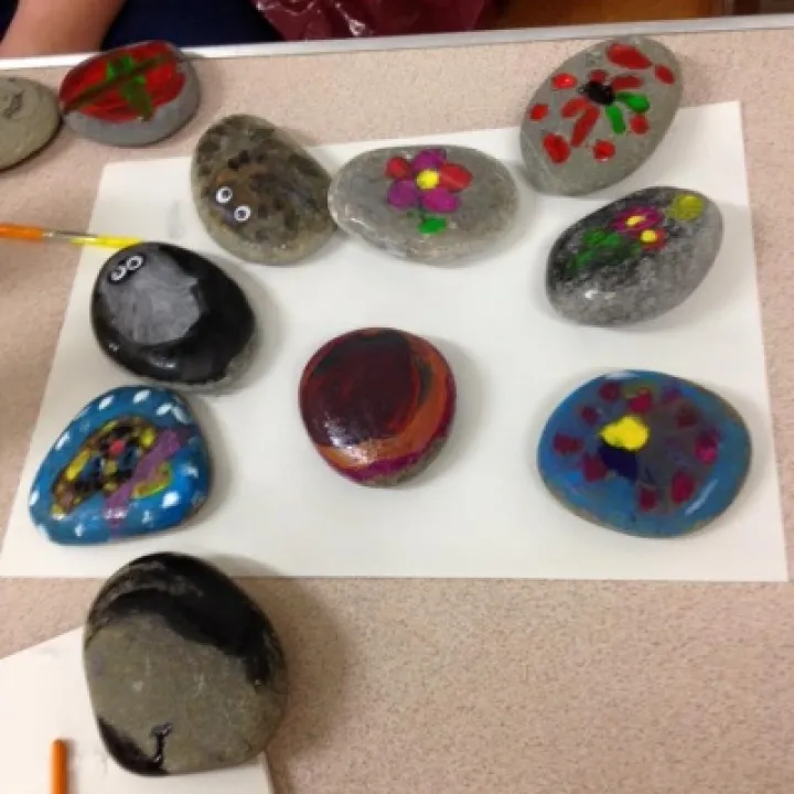 Brownies pebble painting