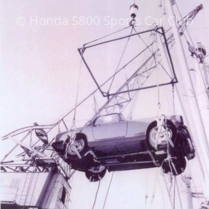 Car being loaded for export