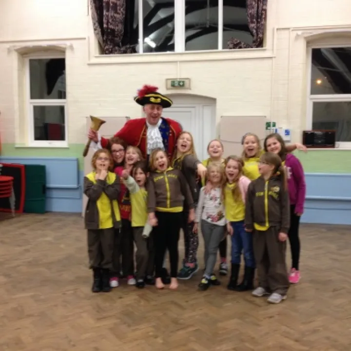 town crier visit to brownies