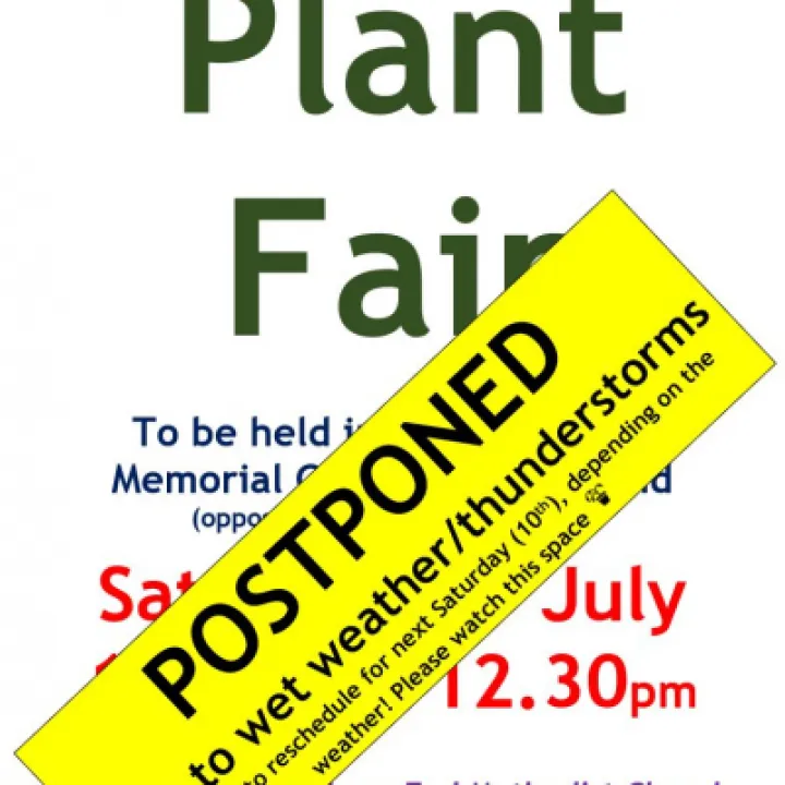 Plant Fair 3rd July POSTPONED