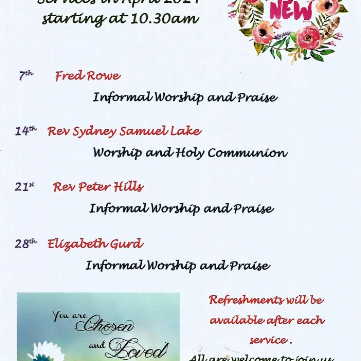 Sunday Services April 2024
