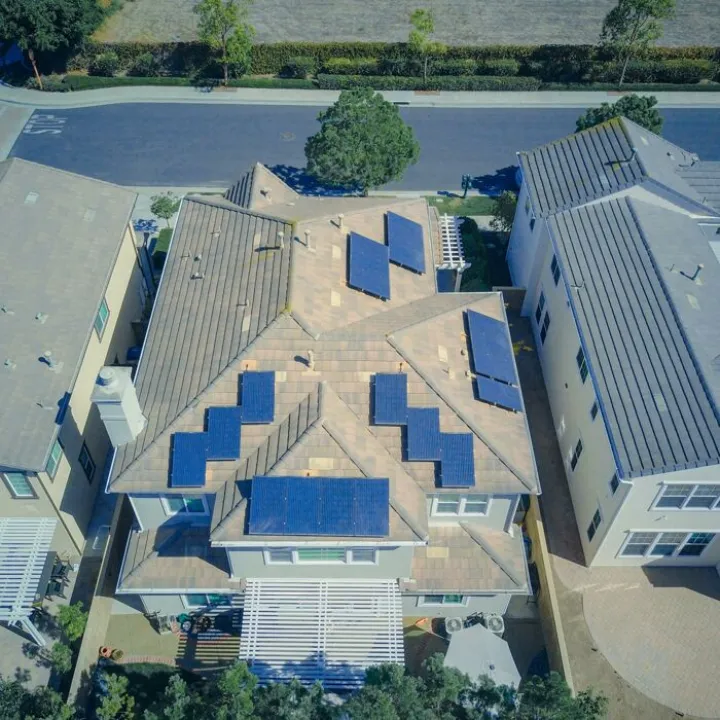 Aerial View of Gray and Brown Building