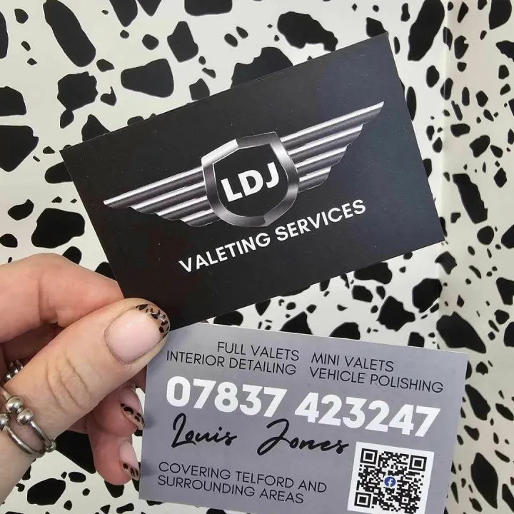 LDJ Valeting Services – business card