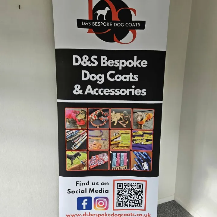 D&S Bespoke Dog Coats Pop-Up Banner 440gsm Pvc