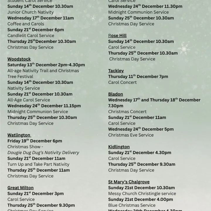 Christmas Services in The Circuit