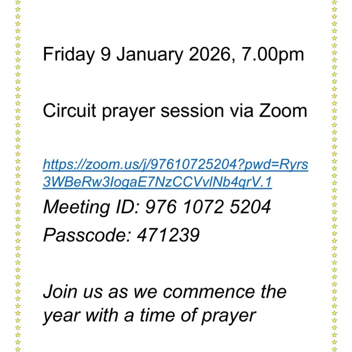 Circuit Mission Group Prayer Session 9 Jan 2026
