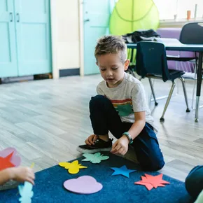 Children engage in interactive learning with