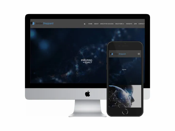 Desktop and mobile screenshots of the Jordan Sheppard website