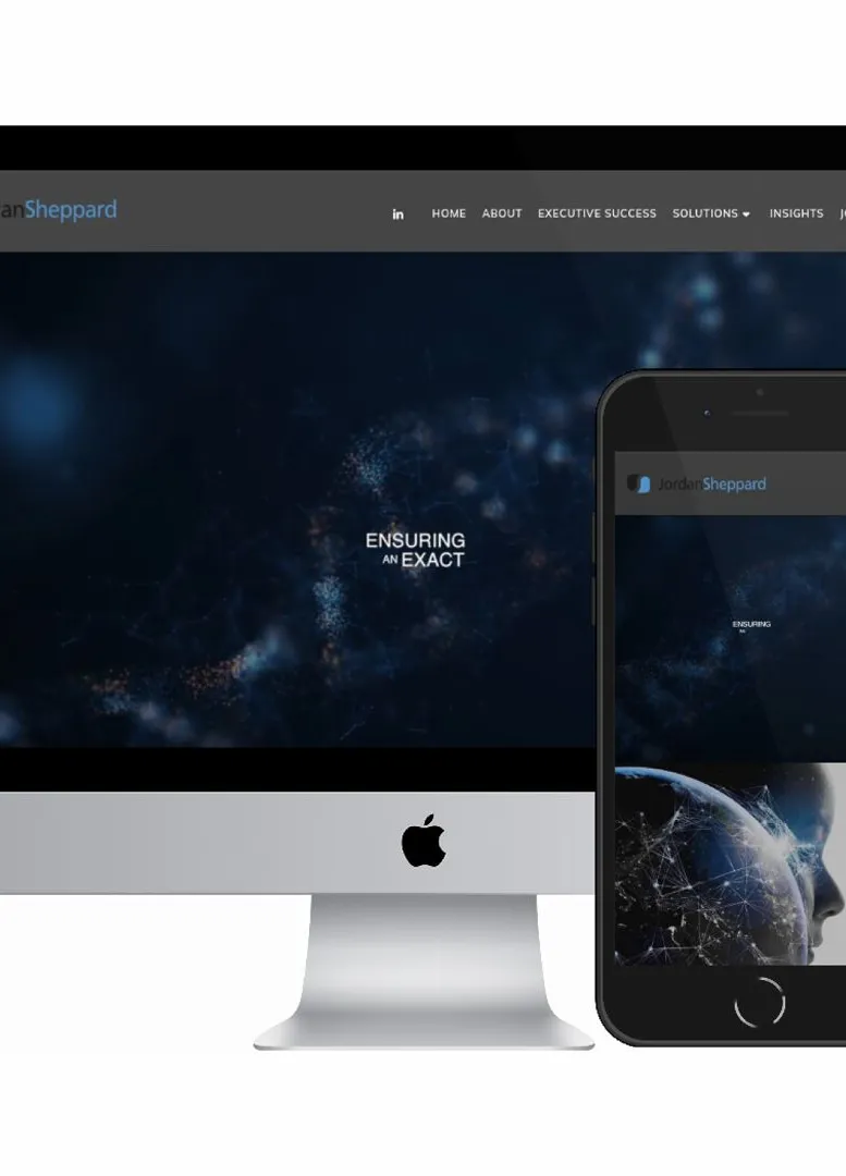 Desktop and mobile screenshots of the Jordan Sheppard website