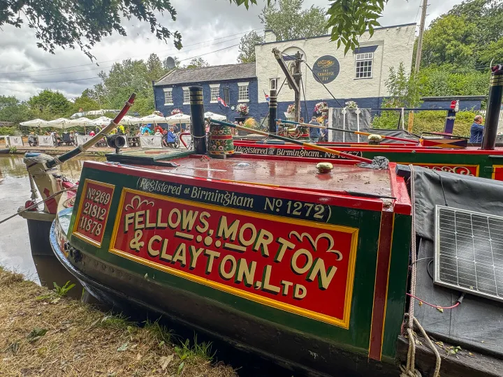 Historic Boats On Display Opposite The Shroppy Fly