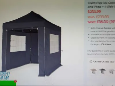 Items for sale
– Gazebo £150 or nearest offer