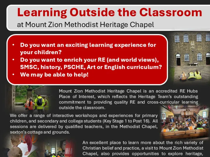 Mount Zion Schools Flyer September 2026