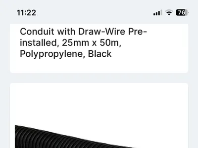 Items for sale
– Electric wire ducting with pull wire £15 ono