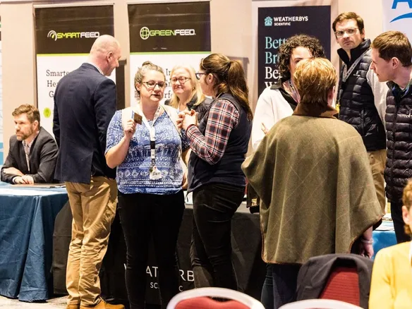 Networking at the trade stands