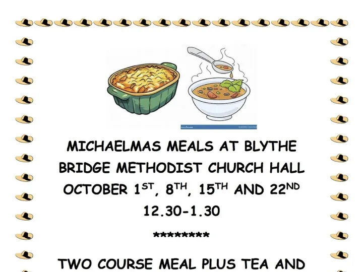 Michaelmas Meals At Blythe Bridge