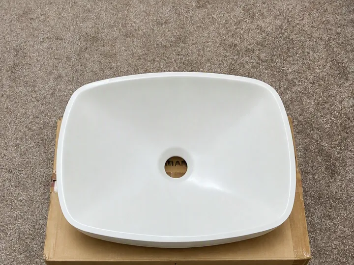 Items for sale &ndash; Suggested title: Brand New Cream Marble Countertop Basin 52cm x 39cm &ndash; Perfect Condition &pound;60 ono