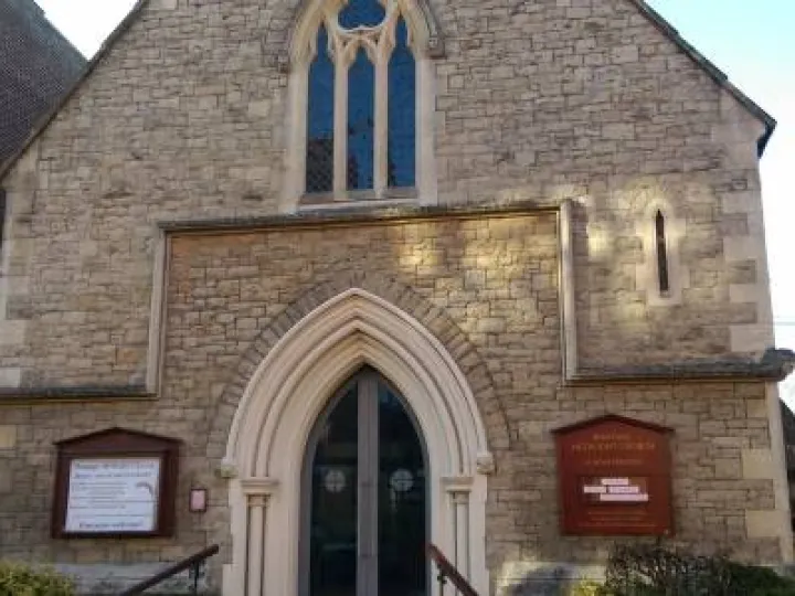 front of church