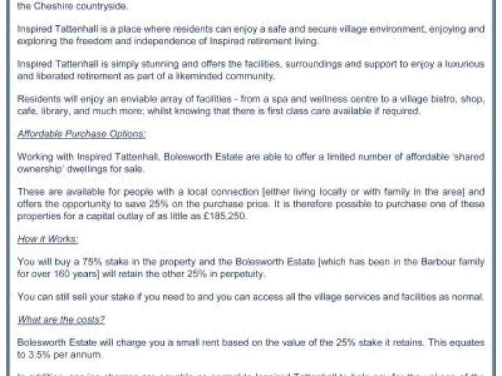 Tattenhall Shared Ownership