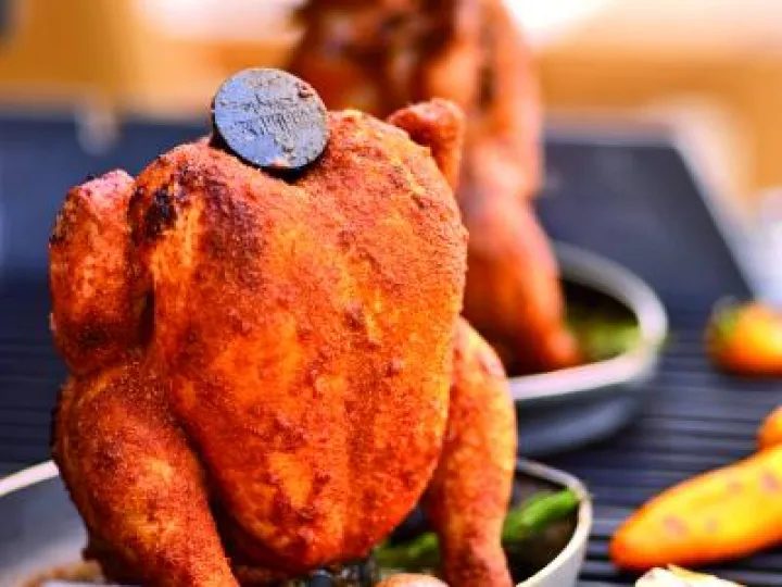 Beer Can Chicken With Herb Butter Paprika Rub