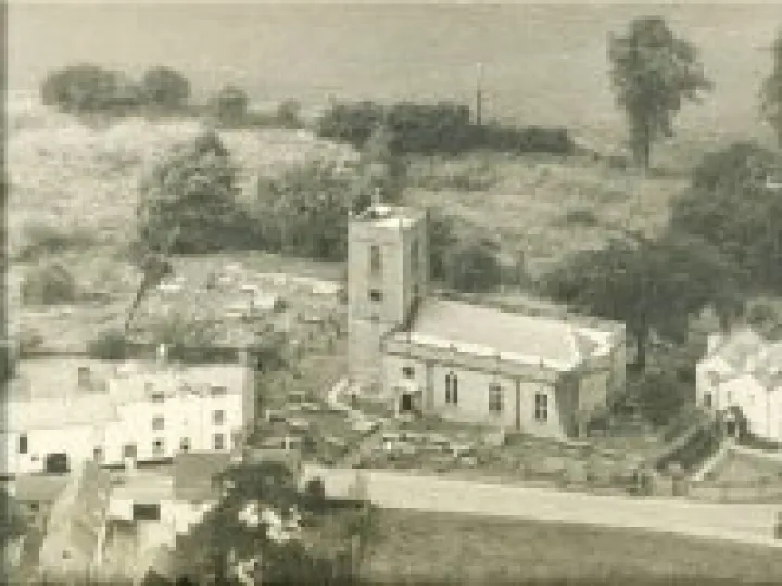 Aerial view of St Bartholmews Church & Badger