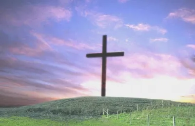 Cross on a hill