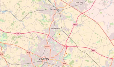 Map showing the location of Cannock Chase