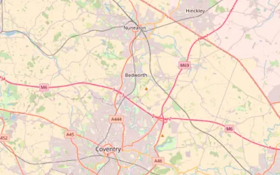 Map showing the location of Cannock Chase