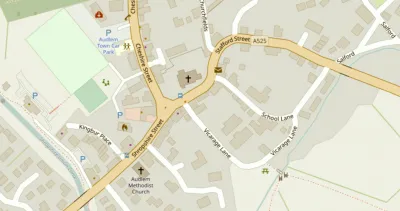 Map showing the location of AudlemOnline