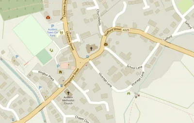 Map showing the location of AudlemOnline