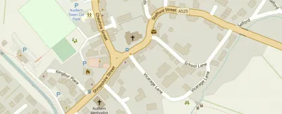 Map showing the location of AudlemOnline