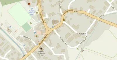 Map showing the location of AudlemOnline