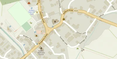Map showing the location of AudlemOnline