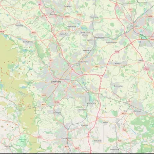 Map showing the location of Sheffield Methodist District