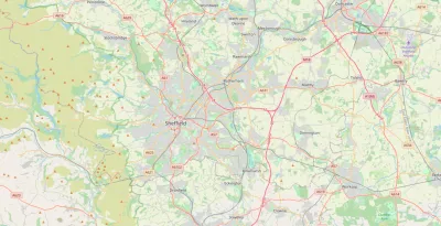 Map showing the location of Sheffield Methodist District
