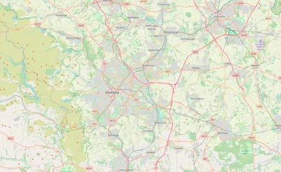 Map showing the location of Sheffield Methodist District