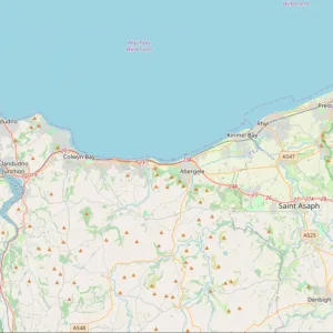 Map showing the location of Conwy & Prestatyn