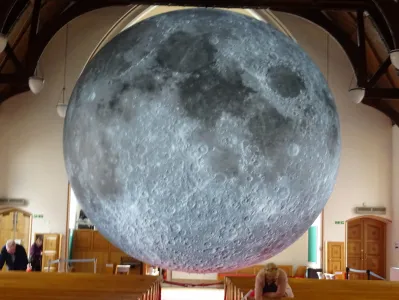 St- Johns Llandudno Moon installation