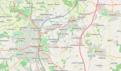 Map showing the location of Derbyshire North East Methodist Circuit