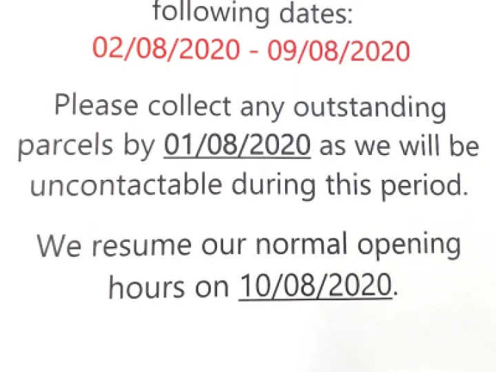 Temporary Closure