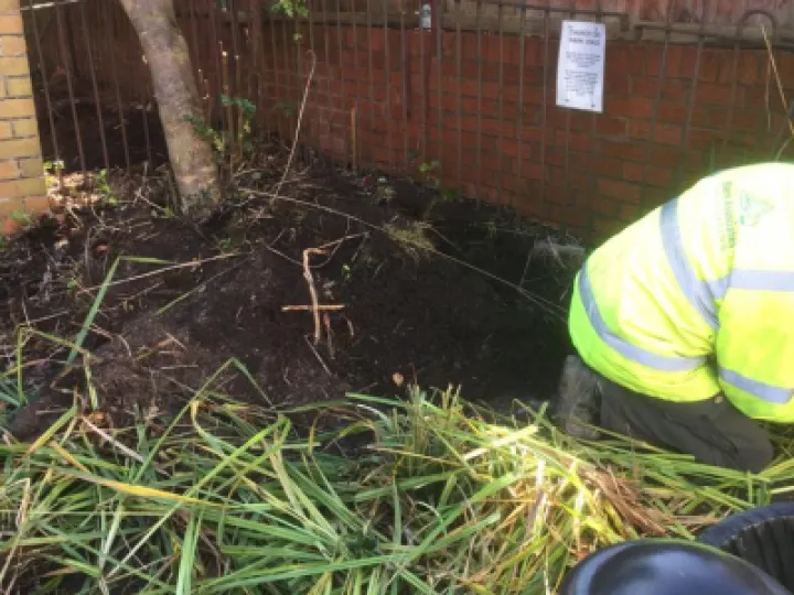 Digging out the border