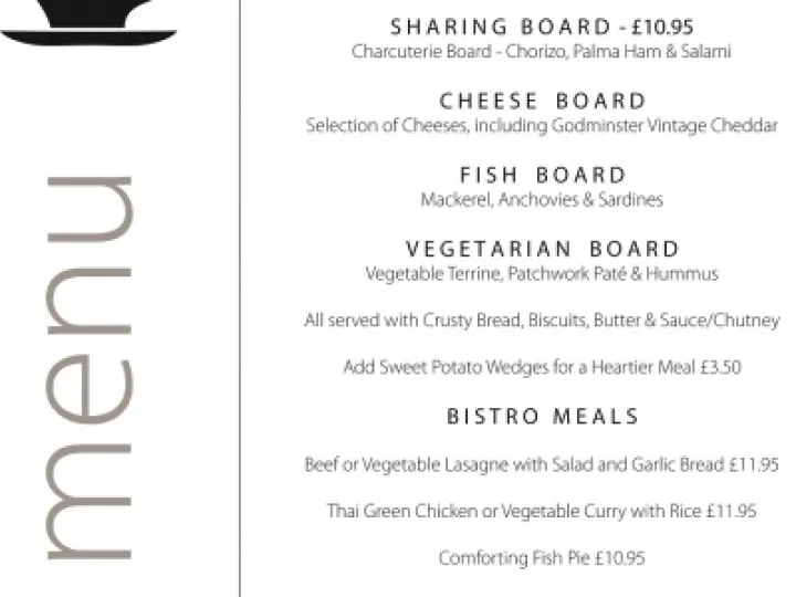 Clare Kindness Menu