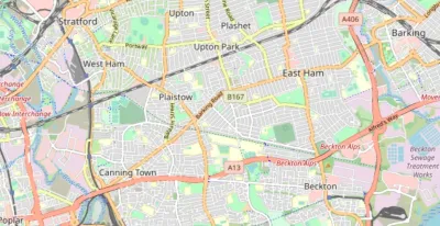 Map showing the location of Newham Methodist Circuit
