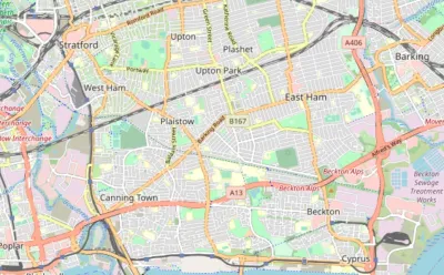 Map showing the location of Newham Methodist Circuit