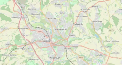 Map showing the location of Barnsley Methodist Circuit