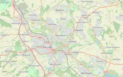 Map showing the location of Barnsley Methodist Circuit