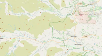 Map showing the location of North Yorkshire Dales Methodist