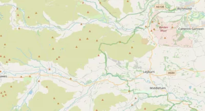 Map showing the location of North Yorkshire Dales Methodist