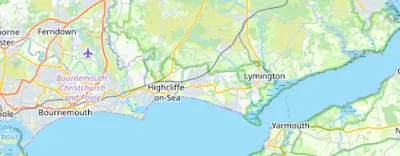 Map showing the location of Christchurch & Wimborne