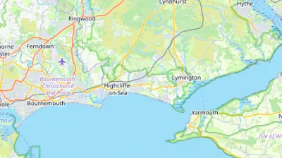 Map showing the location of Christchurch & Wimborne